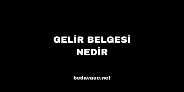 Gelir Belgesi Nedir, Nereden Alınır?