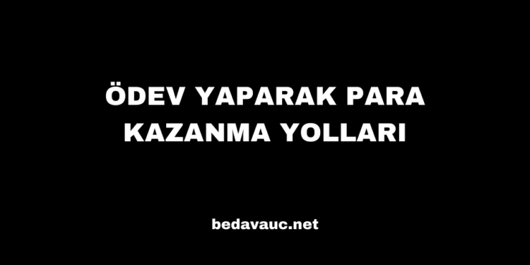 Ödev Yaparak Para Kazanma Yolları
