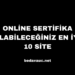 Online Sertifika Alabileceğiniz En İyi 10 Site