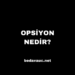 Opsiyon Nedir? Opsiyon Örnekleri ve Açıklamaları